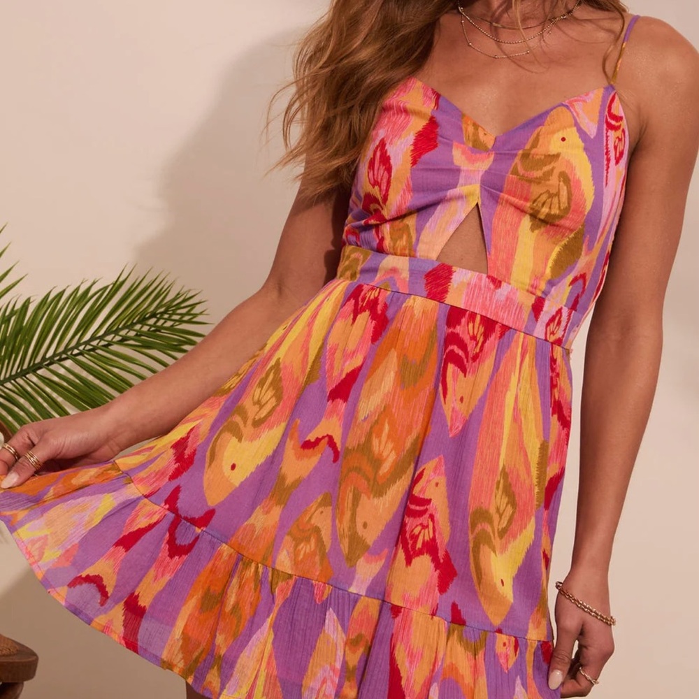 Vici Colorful Abstract Mini Dress